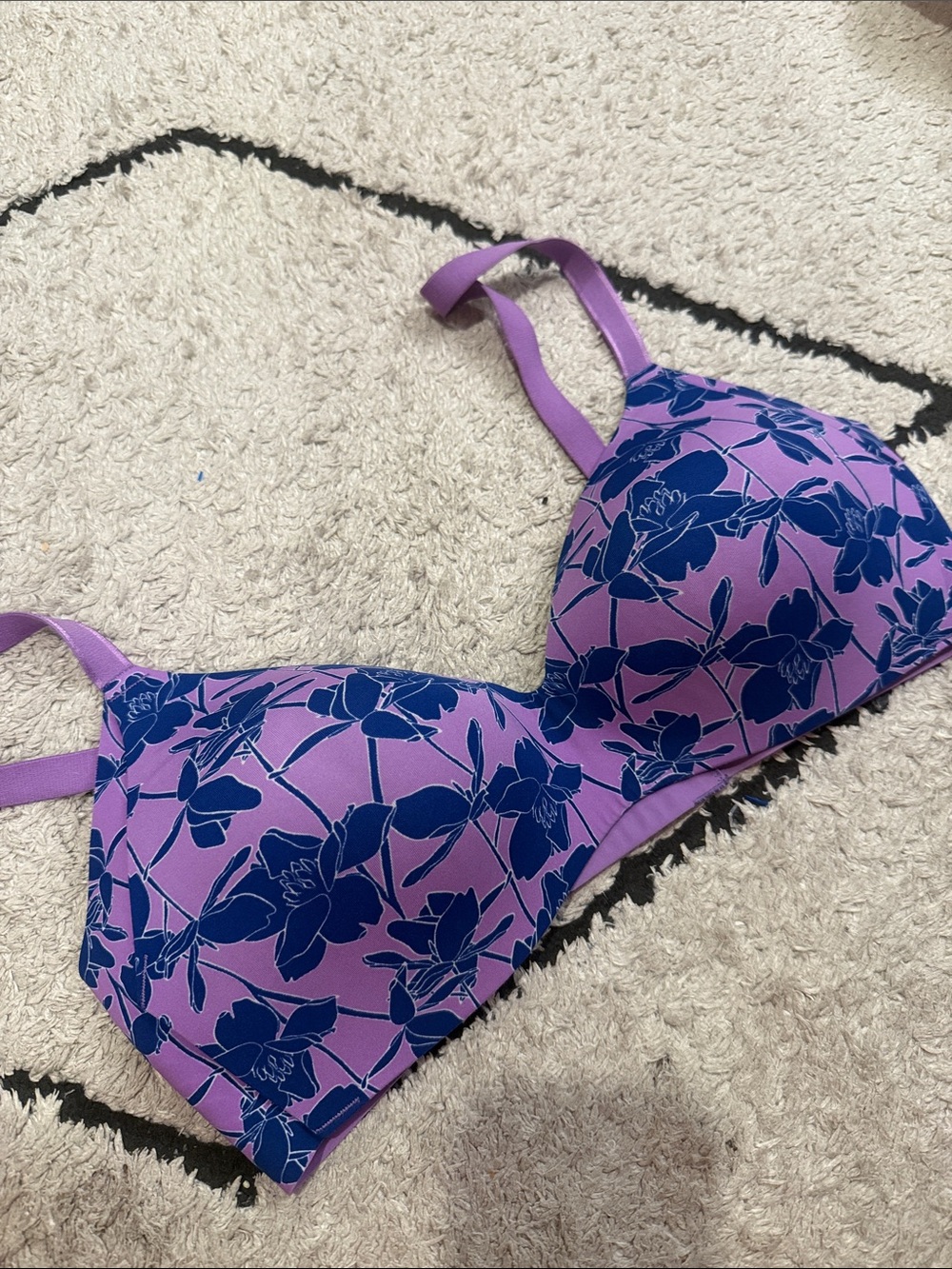 knix wing woman bra 3 Purple Floral T-Shirt Bra - Women Intimates & Sleepwear